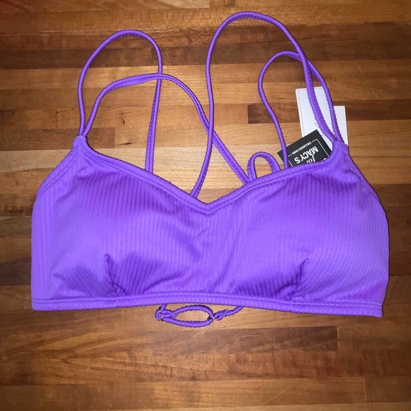 California waves 3 piece bikini set, pink/ purple large - Picture 6 of 12